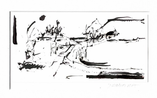 Kl. Landschaft, Ölfarbe, 2017